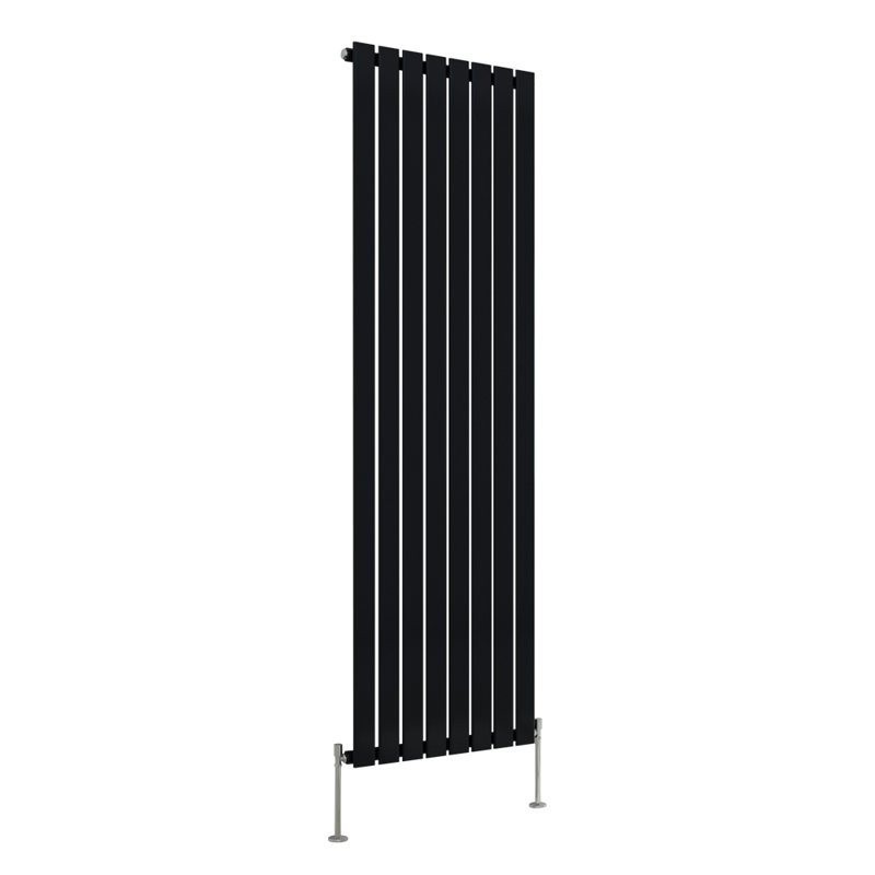 Shonnard Vertical Single Flat Panel Radiator, Normal Black, 180cm H x 54.4cm W