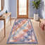 Tapis Estuary moderne à l'aspect vieilli, aquarelle abstraite, turquoise, rose et crème, lavable à la machine, antidérapant, à poils courts, pour l'intérieur et l'extérieur, adapté aux animaux domestiques, idéal pour le salon, la chambre, la salle à manger, l'entrée, le couloir ou le bureau.-1301299209