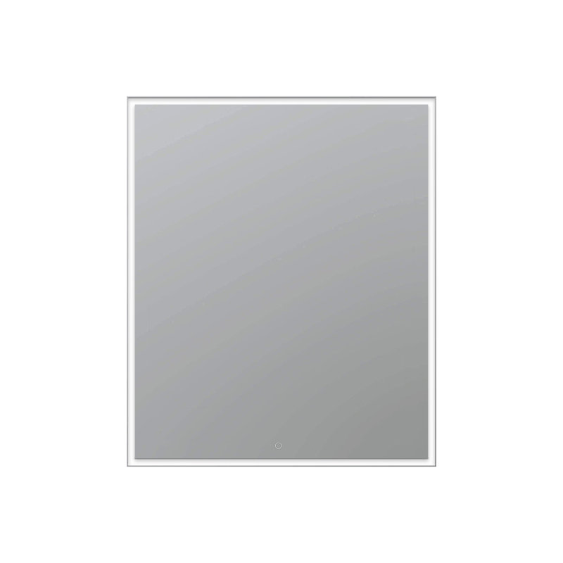 Rectangular Silver LED Lighted Wall Mounted Bathroom Mirror