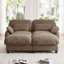 Canapé modulable 2 places en chenille avec pouf amovible