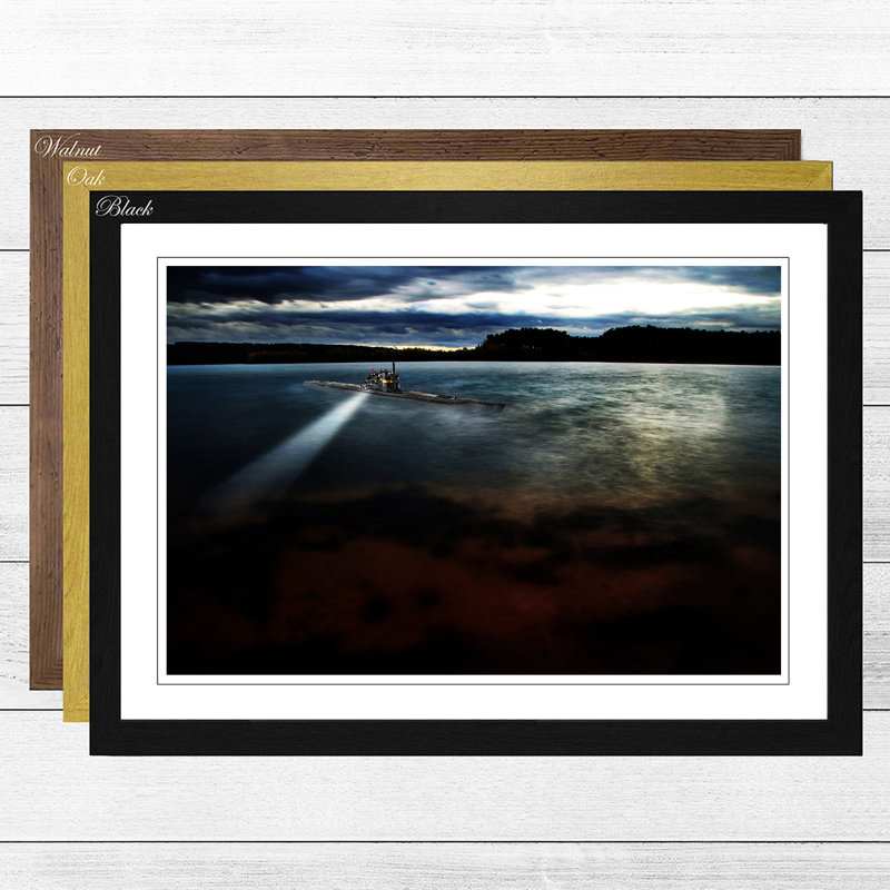 Submarine 1 Framed Photographic - Framed Print, Black