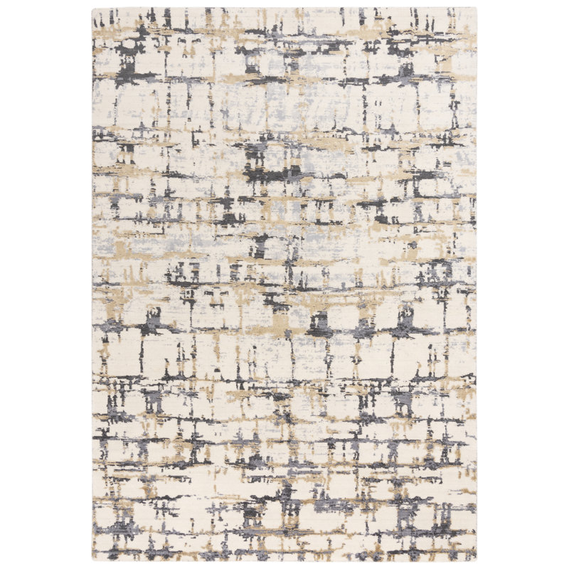 Olamide Wool Abstract Indoor Rug, Rectangle 2' x 3'