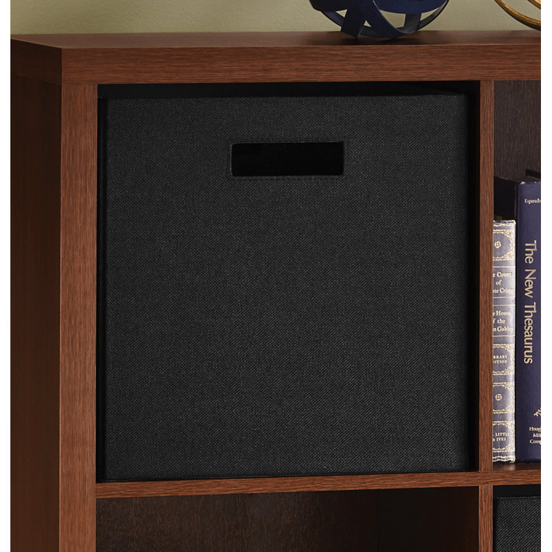 Decorative Storage Fabric Bin, Black