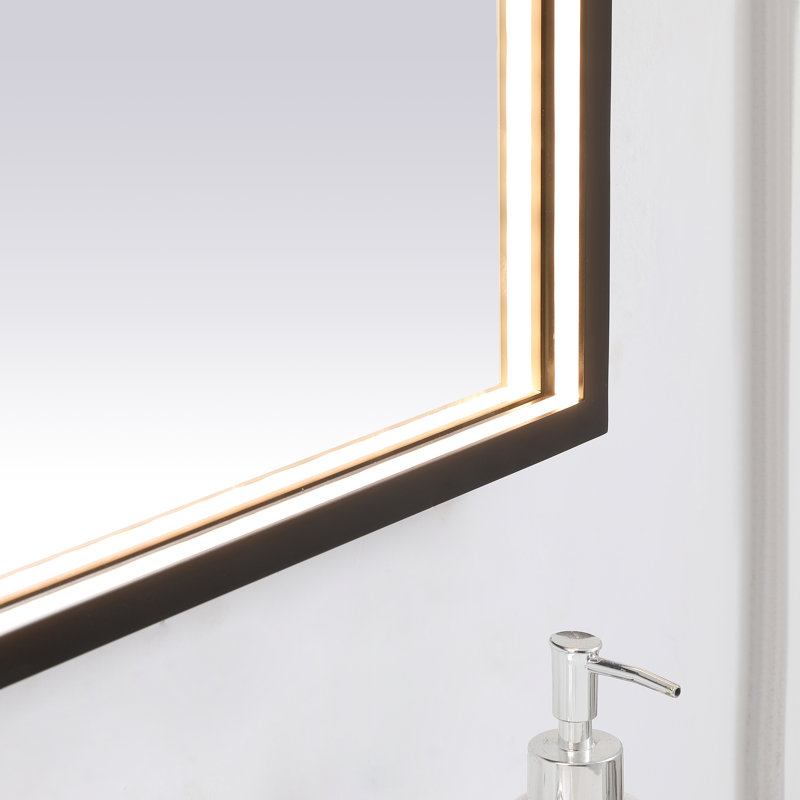 Miroir Piche, 36 po x 72 po, Noir