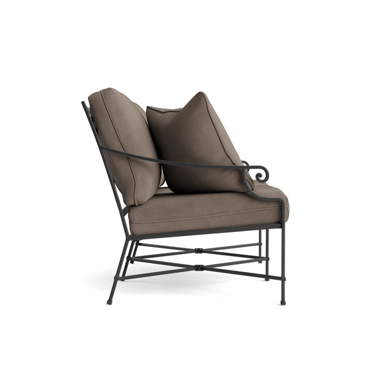 Venetian Outdoor 2 - Seat Loveseat, Fusion Clay, Textured Pewter