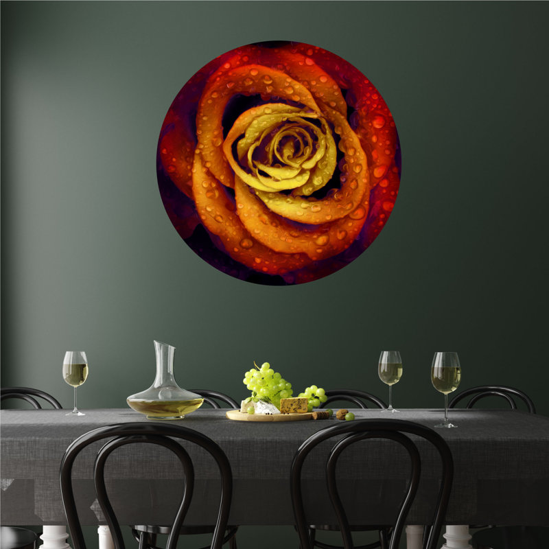 Décalcomanie murale rose mouillée brillante