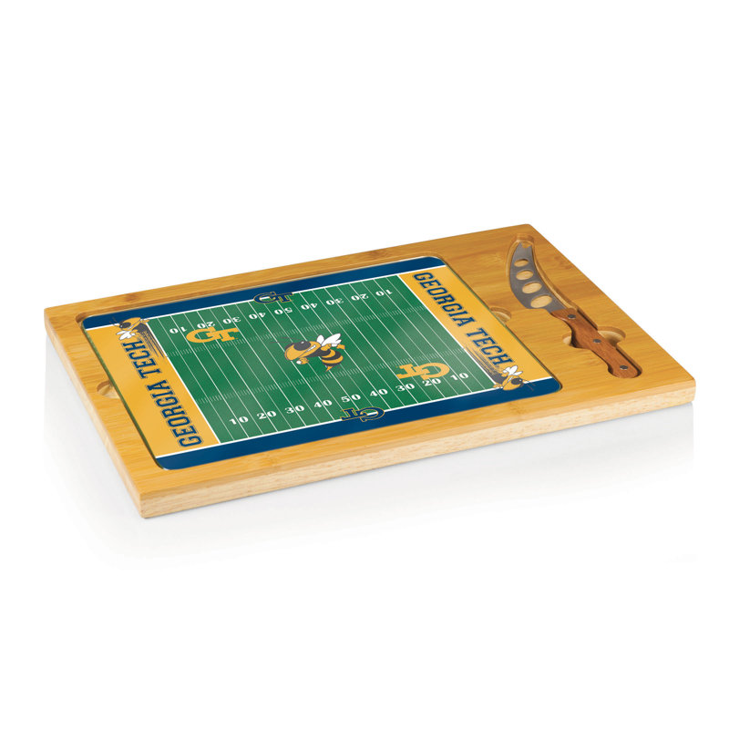 Plateau pour le fromage à couper icône de football ncaa, Yellow Jackets de Georgia Tech
