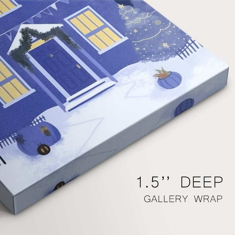 Cobalt Whisper-Premium Gallery Wrapped Canvas, 48" H x 32" W
