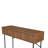 Modern Industrial Sideboard with Metal Frame, Walnut & Black Finish, 47.2 x 35.4 x 14.2 inches | 100% Melamine Coated Particle Board, 0.7 inches Thick | Numerous Shelves, Wall-Mountable, Additional Storage Solution