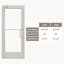 36 po X 84 po Porte commerciale pré-suspendue en aluminium anodisé argent à droite / extérieur-118377564-118377566