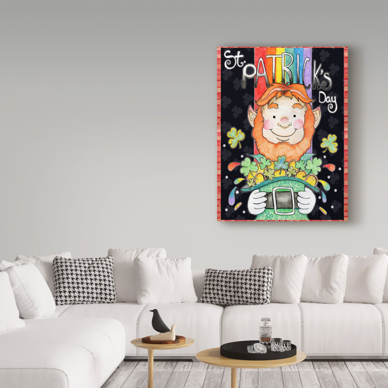 Giorgi «St Patricks Day», reproduction de peinture acrylique sur toile tendue, H 19 po x l 14 po x P 2 po