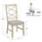 Fortville Wood Finish Double Cross Back Sand Fabric Dining Chair-106907614