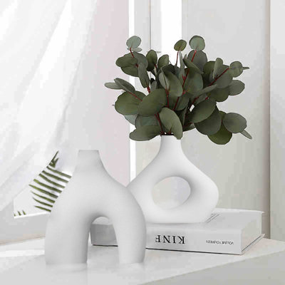 Vase en céramique, style minimaliste bohème nordique, ensemble de 2