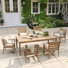 Ensemble de salle à manger rectangulaire en aluminium pour patio avec trou pour parasol et coussins de L 82,6 po