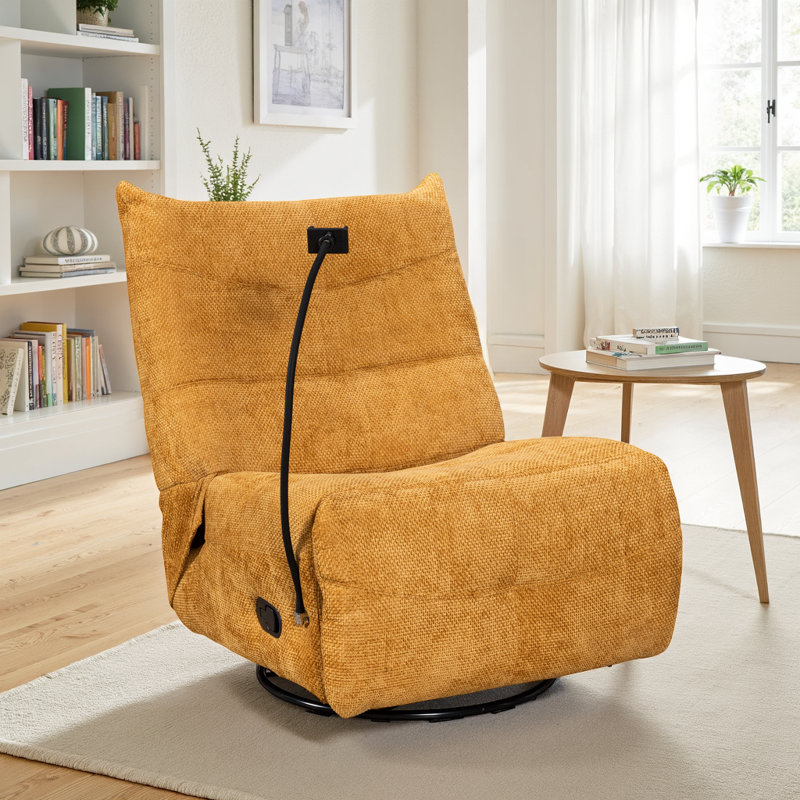 79cm Wide Chenille Standard Recliner, Gold