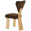 Chaise d'appoint à dossier en velours Perci