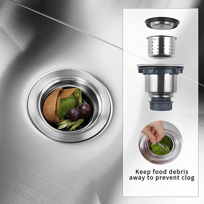 33 " L Undermount Single Bowl Stainless Steel Kitchen Sink
