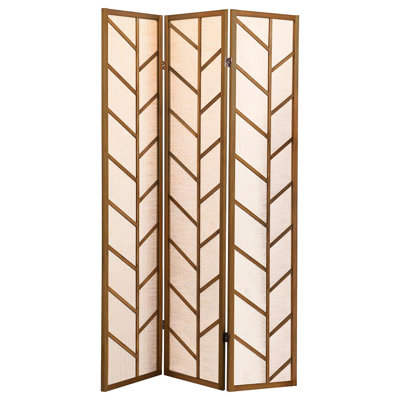 Paravent en noyer et lin - Transformez votre intérieur avec un charme rustique en jute 3