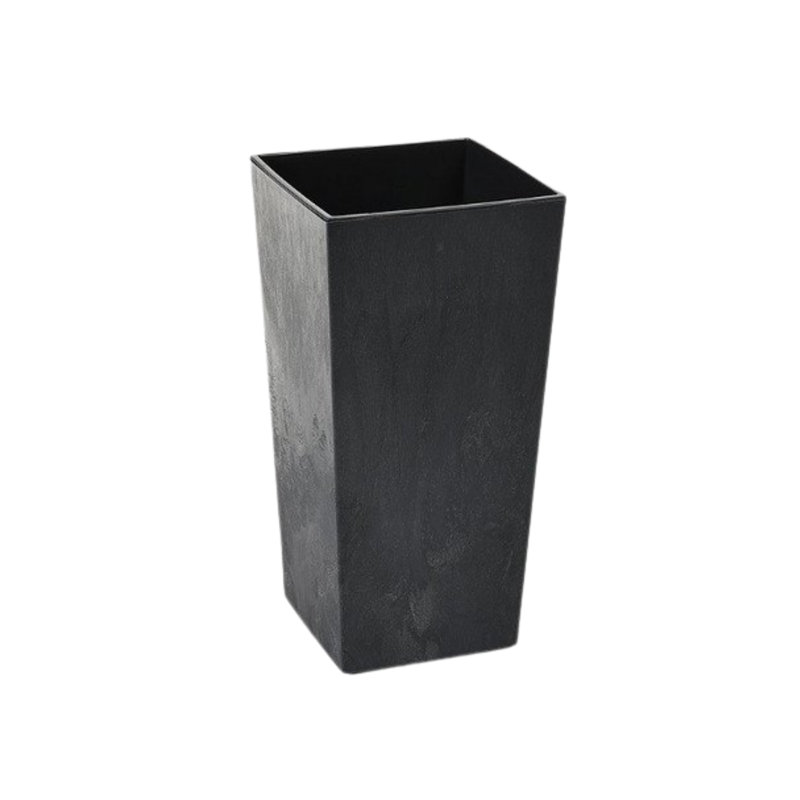 Taito Pot Planter, 46.5cm H x 25cm W x 25cm D, Black