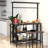 Kitchen Island, Bakers Rack, Island Table For Kitchen,3 Tier Microwave Stand Oven Shelf With Storage, Storage Shelf For Kitchen Dining Room Living Room,3 Hooks