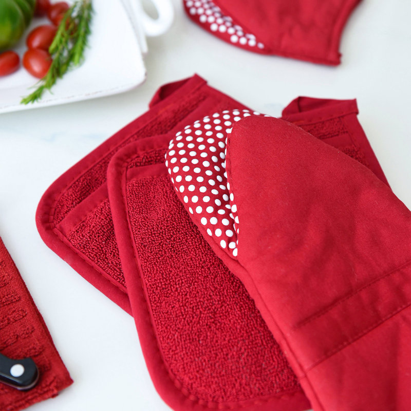 RITZ Cotton Potholder Set, Paprika