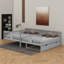 Lit superposé double au-dessus de double avec lit gigogne simple et échelle-1321178491
