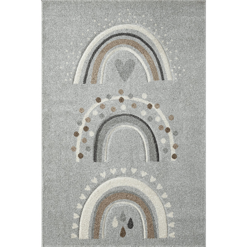 Power Loom Grey Rug, Rectangle 120cm x 170cm