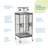 Vincent 61 in. Steel Play Top Floor Bird Cage with Wheels with Stand with Perch with Tray