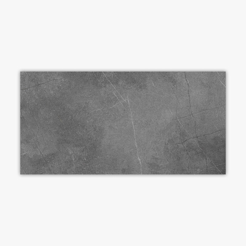 24" x 48" Porcelain Fabric Look Tile, Black