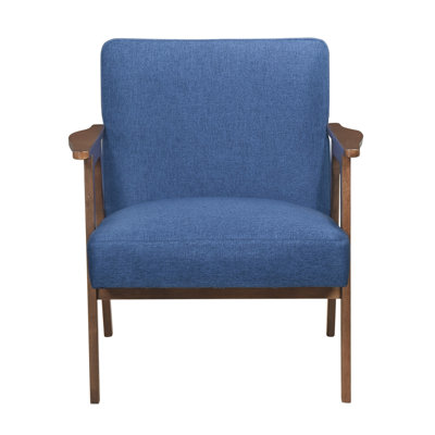 Modern Home Furniture Fabric Upholstery 1Pc Accent Chair Solid Rubberwood Contemporary Cushion Seat