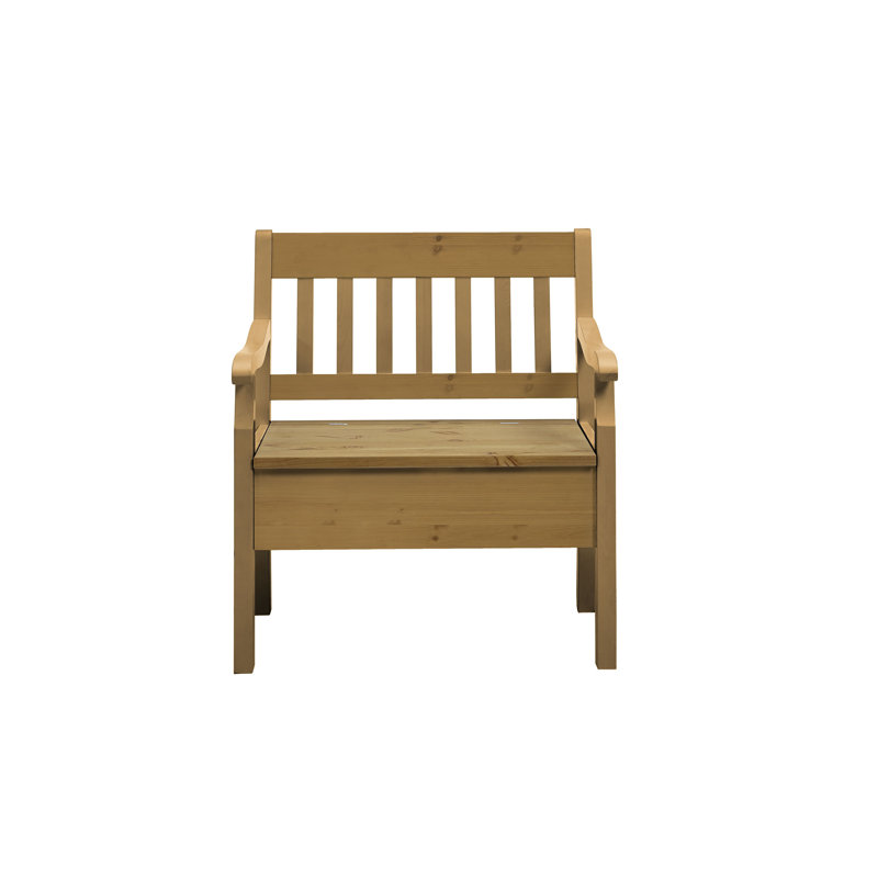 Solid Wood Bench, Leach-coloured, 93cm H x 82.7cm W x 46cm D