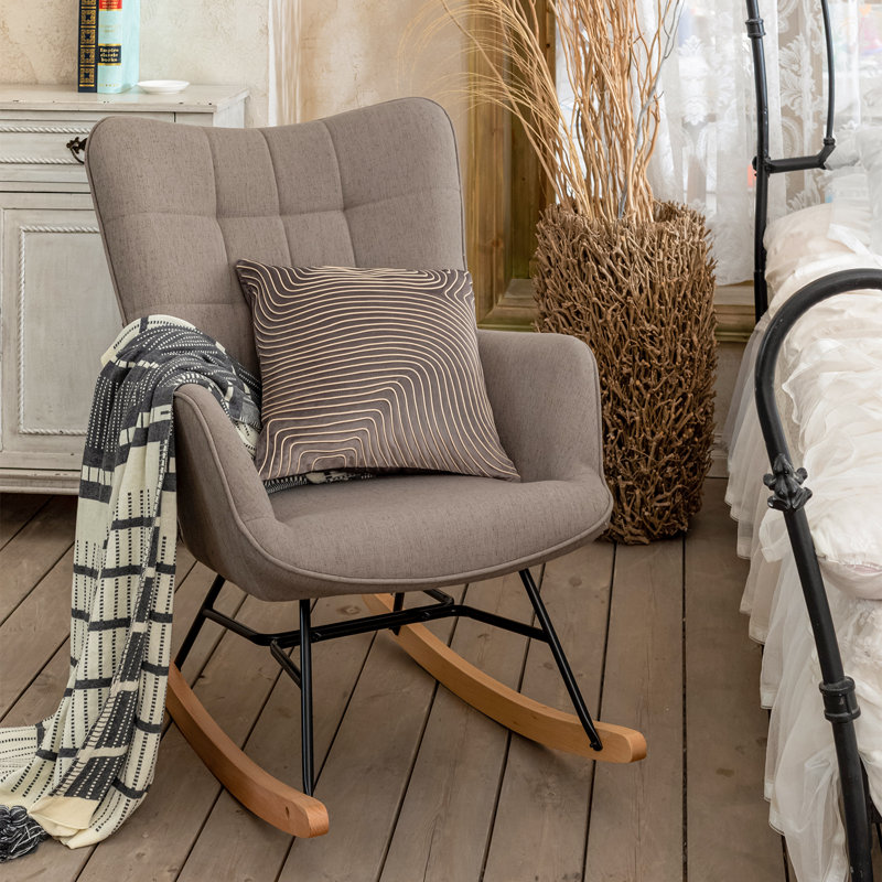 Adamo Rocking Chair, Grey