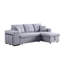 Canapé-lit modulaire réversible en tissu de lin 93 po Aase
