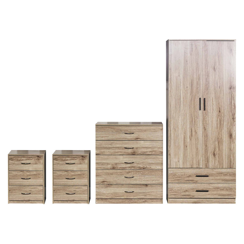 Benjy Piece Bedroom Set, Oak