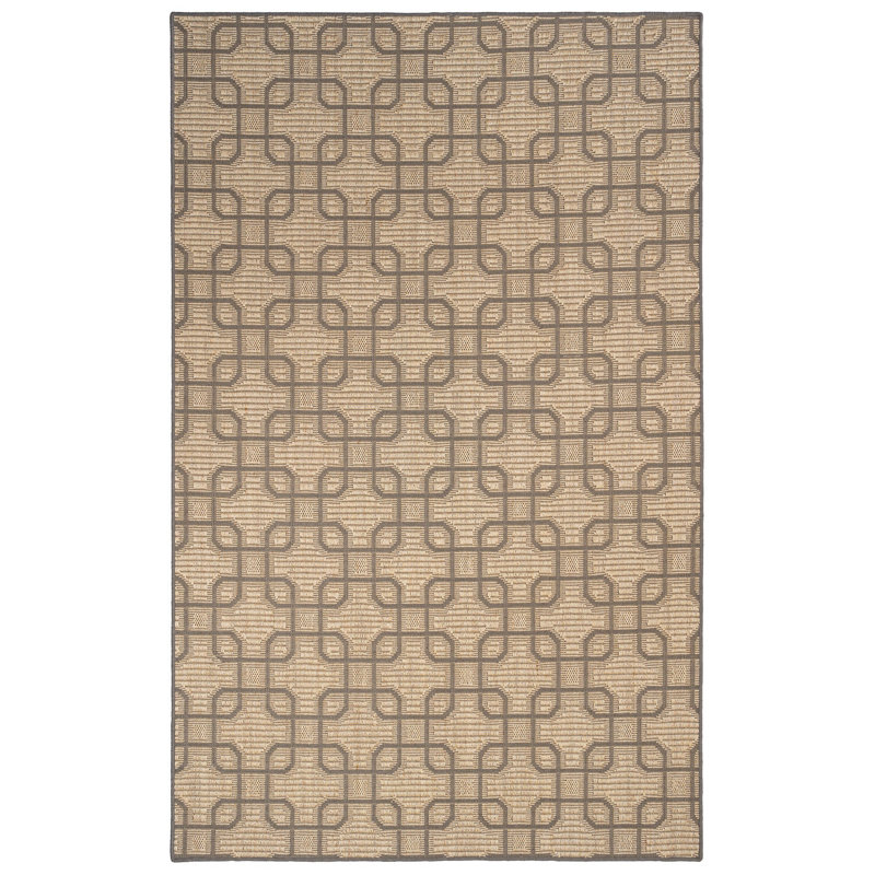 Chenyu Jute/Sisal Geometric Indoor Rug, Rectangle 2' x 3'