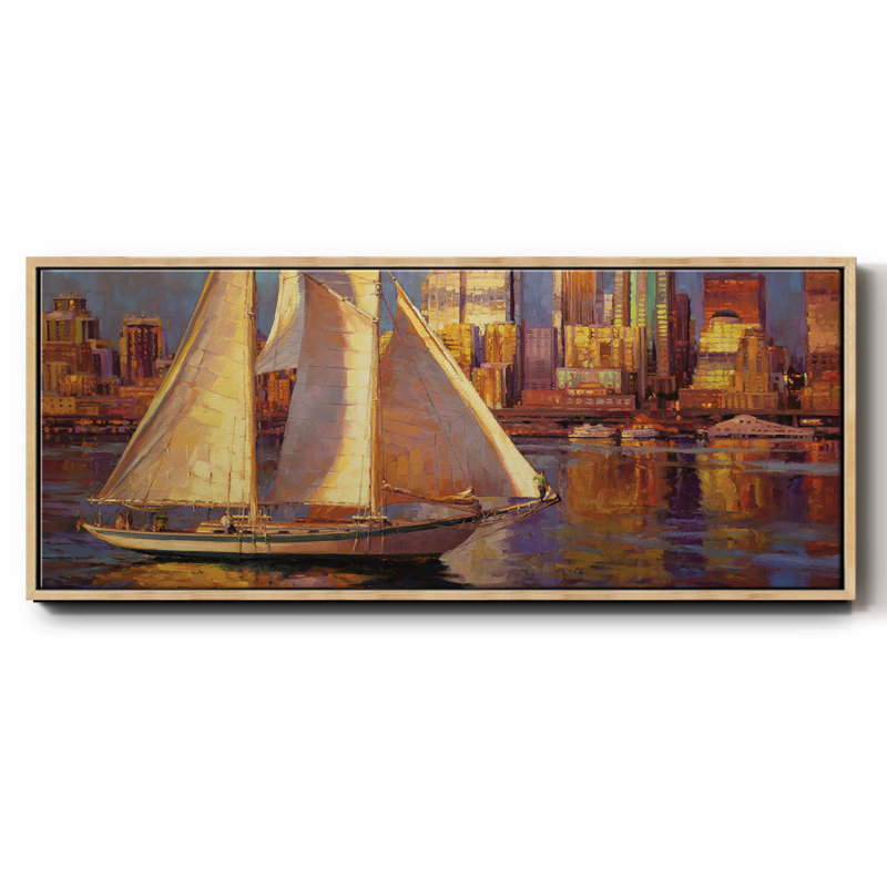 Emerald City, reproduction d'art sur toile, H 24 po x l 60 po x P 1,5 po, Naturel