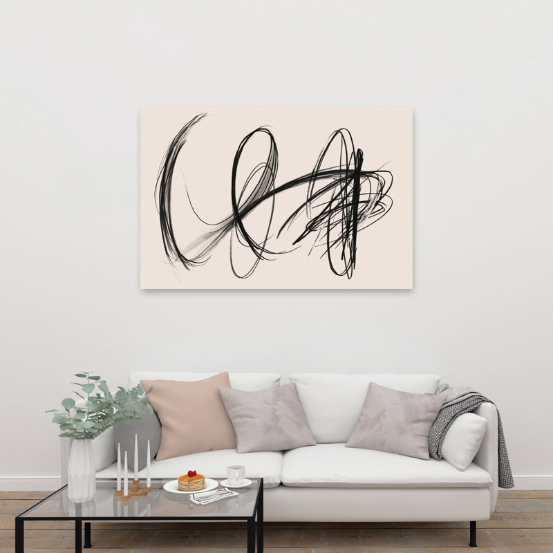 Abstrait noir abstrait abstrait "Bold", art mural contemporain, H 40 po x l 60 po
