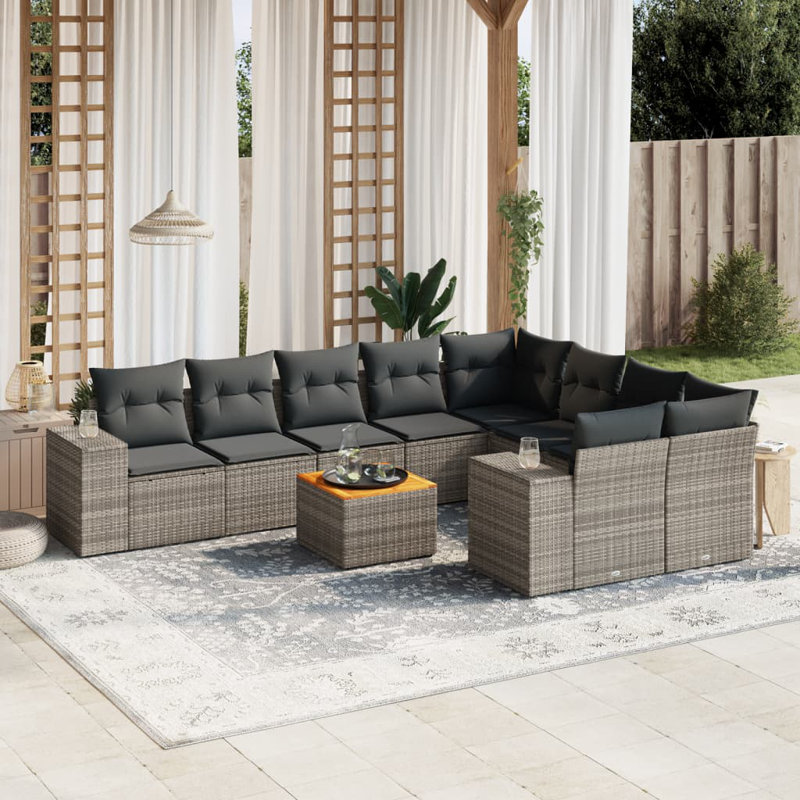  Garden Sofa Set Grey, Dark Grey