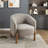Upholstery Accent Chair with wooden legs-1210072370