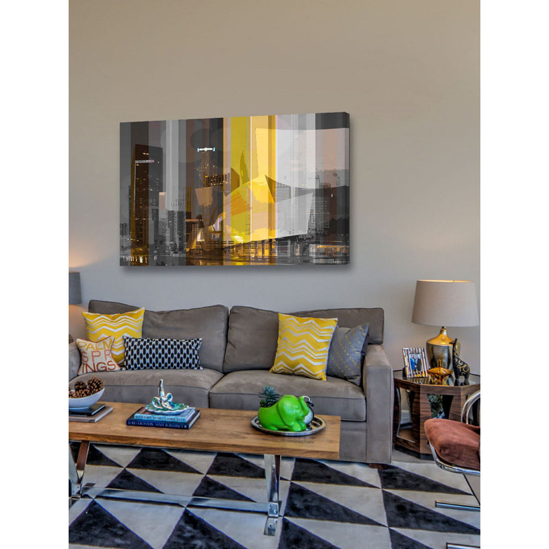 «Down Town», reproduction d'art sur toile tendue, H 12 po x l 18 po