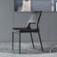Chaise d'appoint noire à dossier solide (ensemble de 2)
