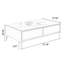 Table basse rectangulaire en acier au carbone et en bois fritté noir