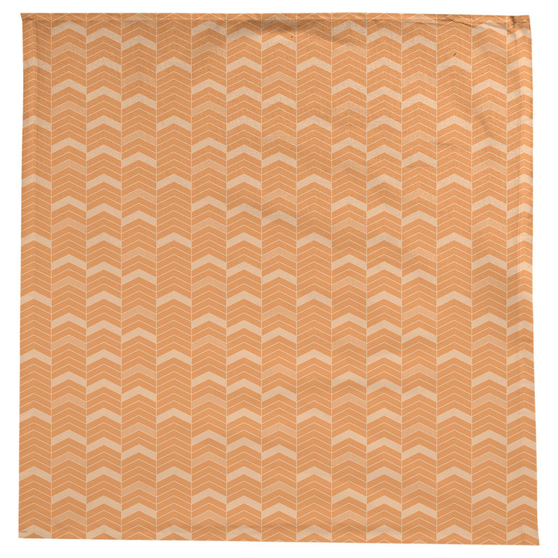 Nappe à chevrons à traits Stephenie, Orange