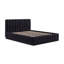Grand lit en velours Dendy, bleu marine