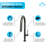 KBFmore 17.63 Inch Dual Function Stainless Steel Kitchen Faucet with Pull Out Down Spray Head-86309182