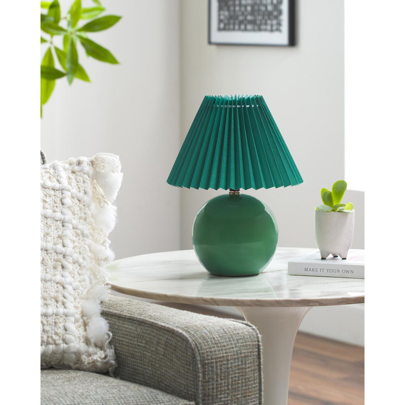 Lampe de table Trunetta, Vert foncé
