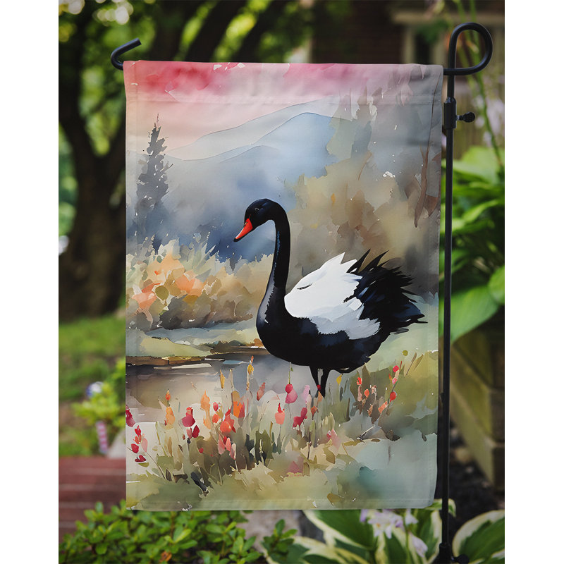 Drapeau de jardin cygne noir_DAC3271