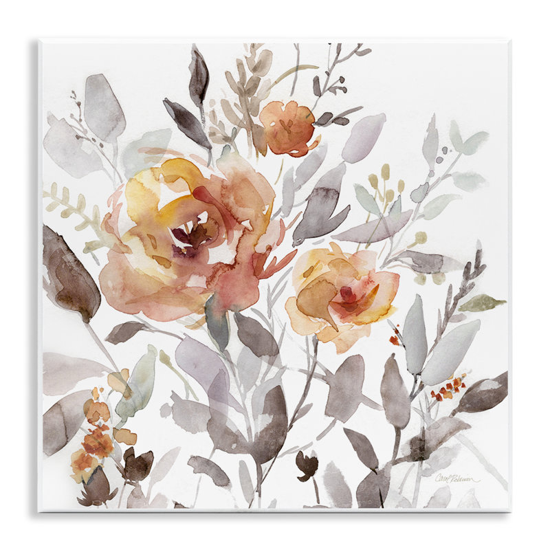  «Energetic Florals on White» par Carol Robinson
