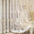 2 Panels Luxury European Curtains For Bedroom Elegant Thermal Insulated Grommet Top Double Living Room Doors Blackout Curtain And Lace Double Layer Flower Embroidered Tulle Sheer (Beige, 54"* 96“)-1802777752