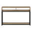 Console taupe étroite pour la maison - structure en métal noir, base de table polyvalente polyvalente, attrayante-1024653329